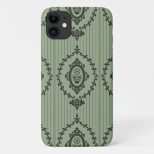 Barokbehang in het groen Case-Mate iPhone case (Achterkant)