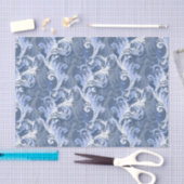 Barokblauw kleurpatroon tissuepapier (Craft)