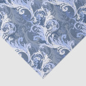 Barokblauw kleurpatroon tissuepapier (Detail)