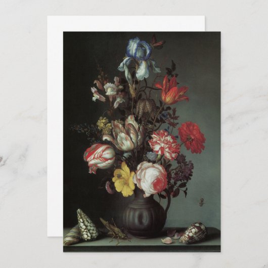 Barokbloemen van Balthasar van der Ast (Voorkant / Achterkant)