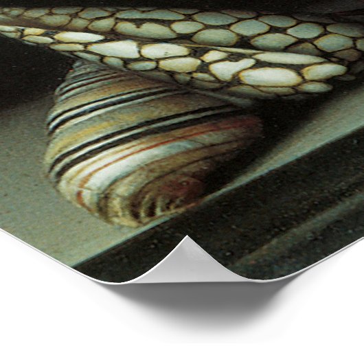 Barokbloemen van Balthasar van der Ast Poster (Hoek)