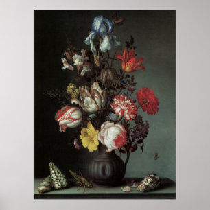 Barokbloemen van Balthasar van der Ast Poster