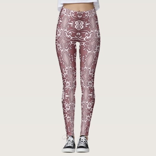 barokflorpatroon leggings (Voorkant)
