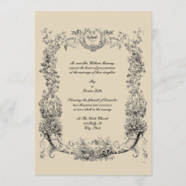  Barokische Rococo-grens met hart Kaart