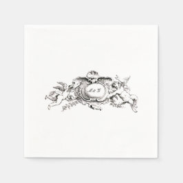  Barokische Rococo-grens met hart Servet