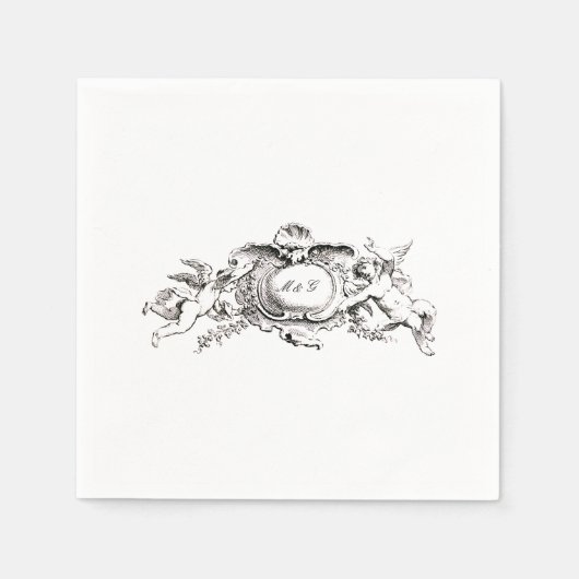  Barokische Rococo-grens met hart Servet (Voorkant)