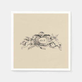  Barokische Rococo-grens met hart Servet