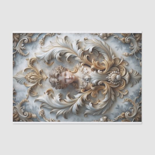 Barokke Angel Cherub Decoupage Tissuepapier (Voorkant)