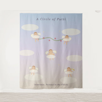 Barokke Cherub Wolken Wandkleed