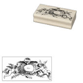  barokke cherubs 	rubberstempel (Gestempeld)