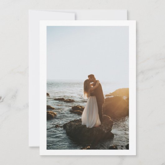 Barokke Crest Franse Blauw Antiek bruiloft Save The Date (Achterkant)