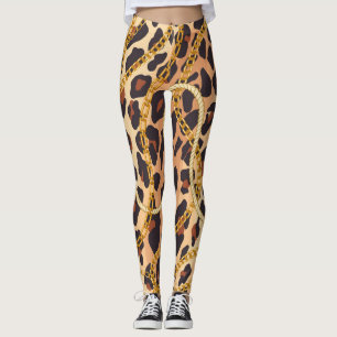 Barokke dierenprint, kettingontwerp leggings