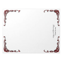 Barokke elegantie - zwart ongevoerd notitieblok