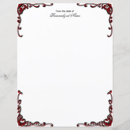 Barokke elegantie - zwart ongevoerd papier blad