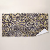 Barokke en Damask arabesque motifs rippelde abstra Badhanddoek (Badhanddoek)
