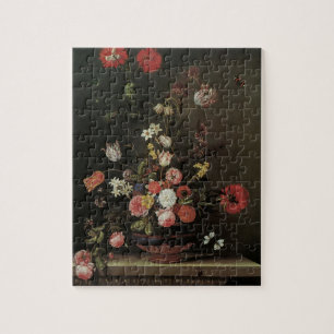 Barokke Floral-stilstaande bloemen in Vase Legpuzzel