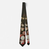 Barokke Floral-stilstaande bloemen in Vase Stropdas (Voorkant)