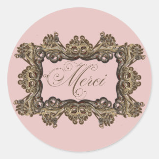 Barokke Frans geïnspireerde ronde enveloppen Ronde Sticker