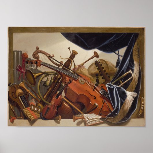 Barokke Instruments, viola da gamba, violine, enz. Poster (Voorkant)