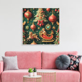  barokke kerst gestrekte canvas Print (Insitu (Woonkamer))