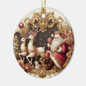 barokke kerstman keramisch ornament (Links)
