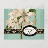 Barokke  Lelie Formele Trouwtafel Nummers Briefkaart (Voorkant)