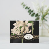 Barokke  Lelie Formele Trouwtafel Nummers Briefkaart (Staand voorkant)