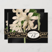 Barokke  Lelie Formele Trouwtafel Nummers Briefkaart (Voorkant / Achterkant)