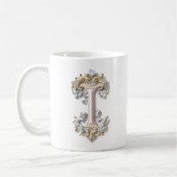 Barokke Letter 'I' Mok voor een Koffieprinses