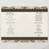 Barokke  Lily Gold Formal Wedding Program (Achterkant)