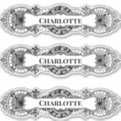  Barokke Naam Lijst Sticker (Voorkant)