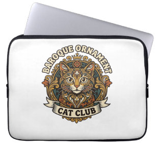 Barokke Ornament Kat Kat Liefhebber Cadeau - Barok Laptop Sleeve