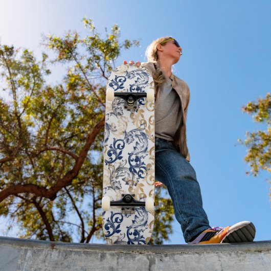 Barokke Retro Klassieke Patroon Skateboard (Buiten 1)