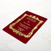 Barokke Rococo 17e-eeuwse Lijst grens Folie Uitnodiging (Gedraaid)