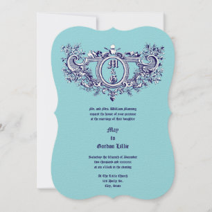 Barokke Rococo Cartouche Vlammende Harten & Vogels Kaart