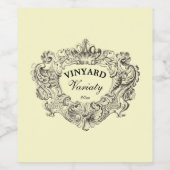   barokke rococo Victoriaans grens Wijn Etiket (Enkel label)