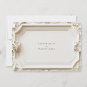 Barokke RSVP-kaart voor bruiloft Kaart (Achterkant)