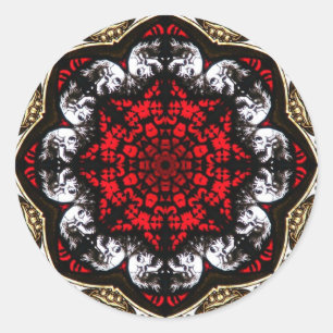 Barokke schedel Roos Sticker