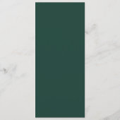  barokke smaragdgroene bruiloft menu (Achterkant)