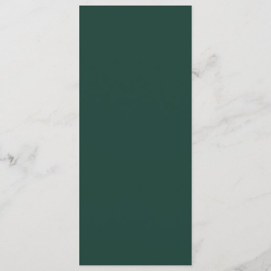  barokke smaragdgroene bruiloft menu (Achterkant)