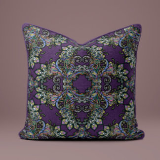 Barokke Splendor Kussen in Deep Plum
