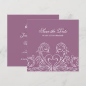 Barokke stijl Save the Date aankondiging (Voorkant / Achterkant)