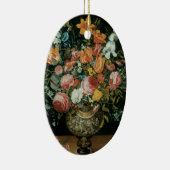  barokke stilstaande bloemen in een fase keramisch ornament (Rechts)