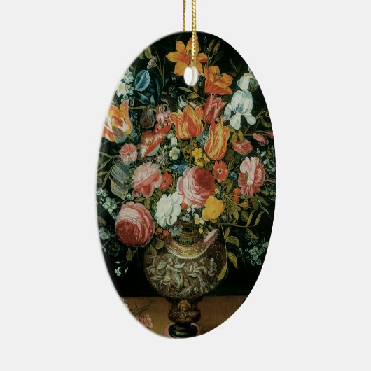  barokke stilstaande bloemen in een fase keramisch ornament (Rechts)