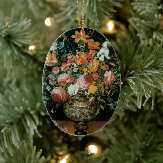  barokke stilstaande bloemen in een fase keramisch ornament (Boom)