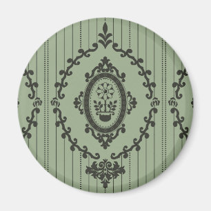 Barokke Wallpaper in Green Magneet