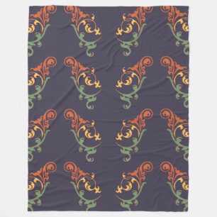 Barokke werveling fleece deken