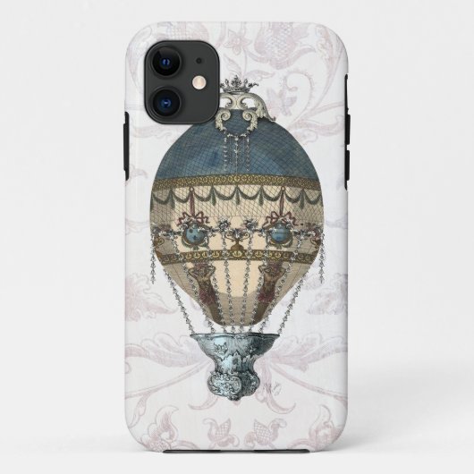 Barokonblauw blauw en crème Case-Mate iPhone case (Achterkant)