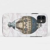 Barokonblauw blauw en crème Case-Mate iPhone case (Achterkant (horizontaal))