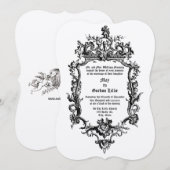 Barokrococo 18e-eeuwse draak Rocaille grens Kaart (Voorkant / Achterkant)